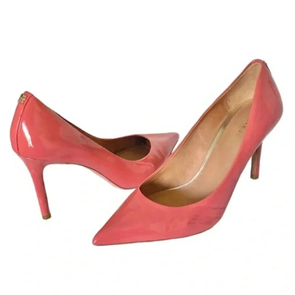 COACH | Women Pink Patent Leather Pointed Toe “Teddie” Classic Heels Size 9B - Picture 6 of 11